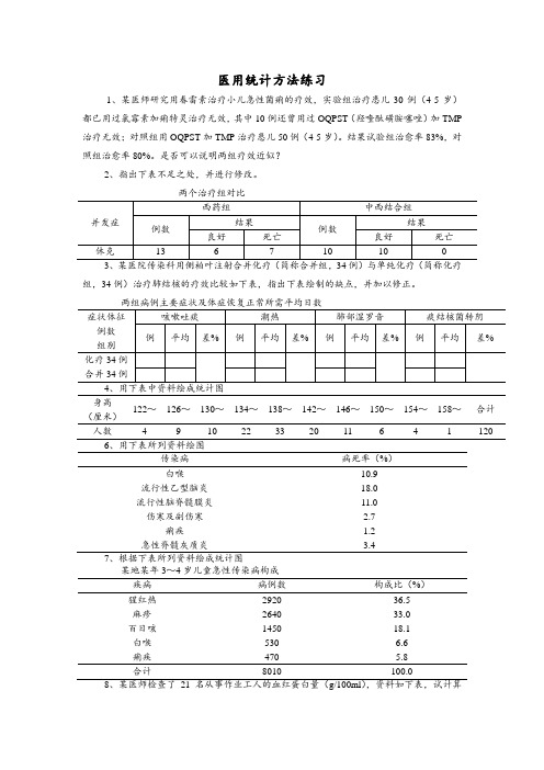 医学统计学实验指导