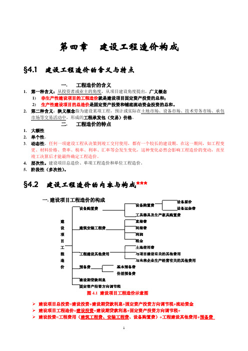 工程造价管理基础知识重点讲解