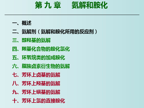 氨解和胺化 精细有机工艺 教学PPT课件