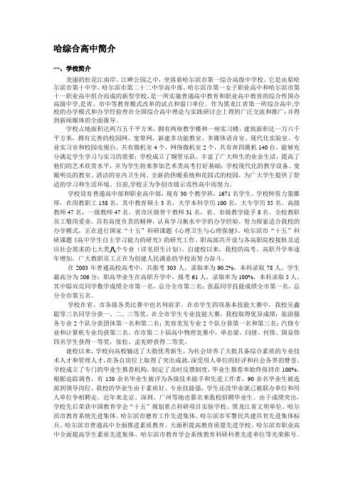 哈综合高中简介