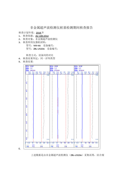 超声波期间核查报告 2015年