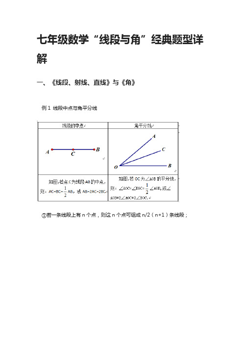 [全]七年级数学“线段与角”经典题型详解