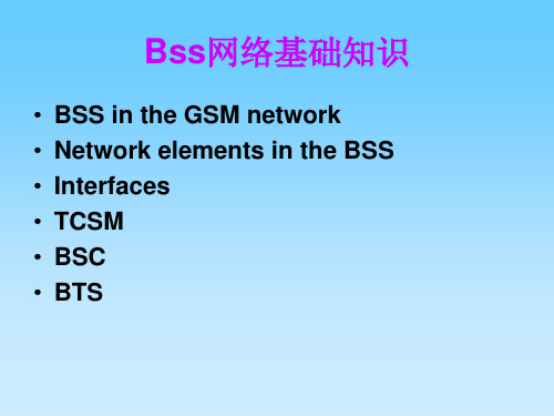 BSS网络基础知识