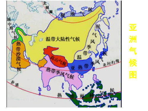 各洲气候图