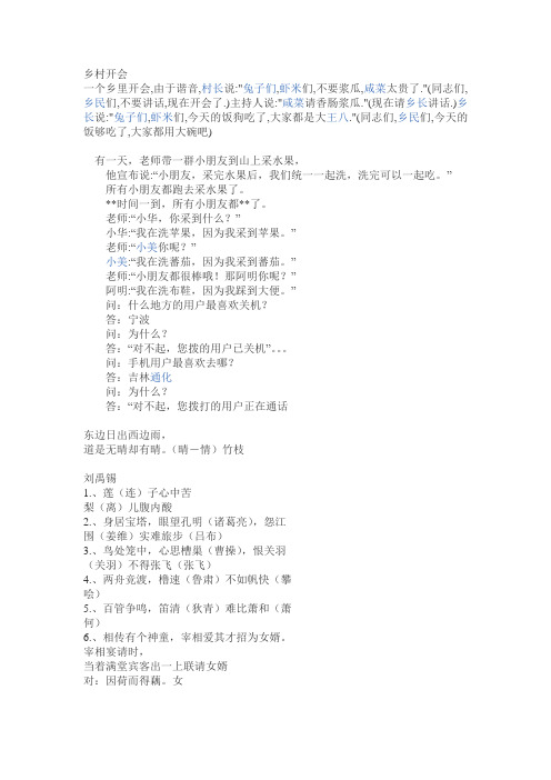 乡村开会(开心一刻)