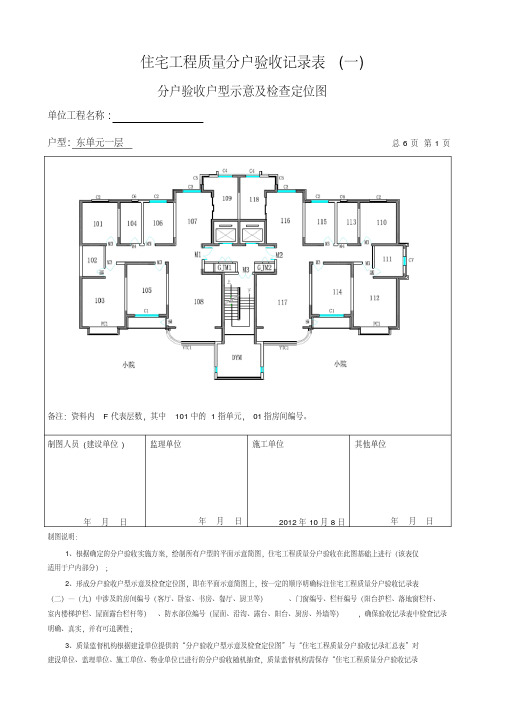 分户验收记录全套填写范例