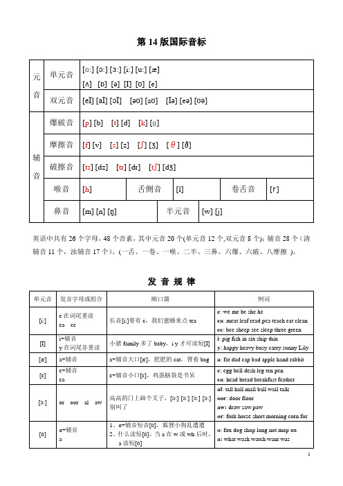 第14版音标