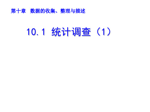 七年级数学下册第10章 数据的收集、整理与描述全章课件