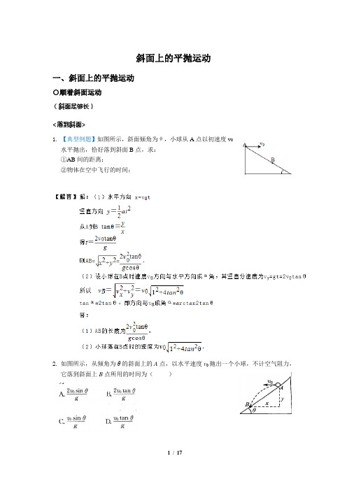 2-3斜面上的平抛运动