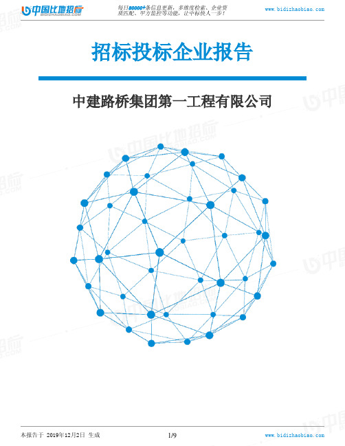 中建路桥集团第一工程有限公司-招投标数据分析报告