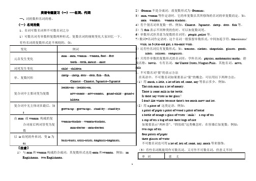 名词、代词 数词 冠词