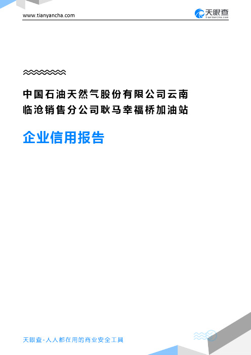 中国石油天然气股份有限公司云南临沧销售分公司耿马幸福桥加油站企业信用报告-天眼查