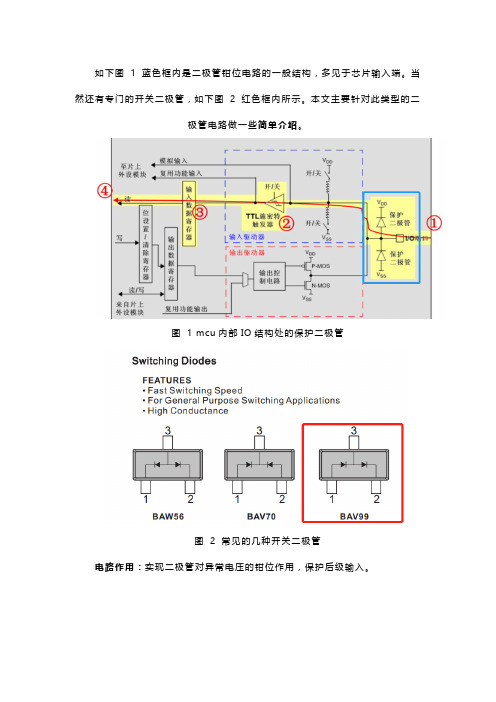 芯片输入口的二极管钳位电路什么原理？