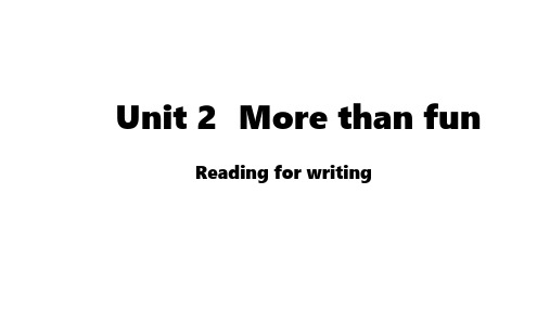 外研版七年级英语上册教学课件Unit 2 Lesson 4 Reading for writing