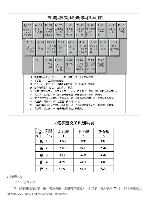 五笔编码表