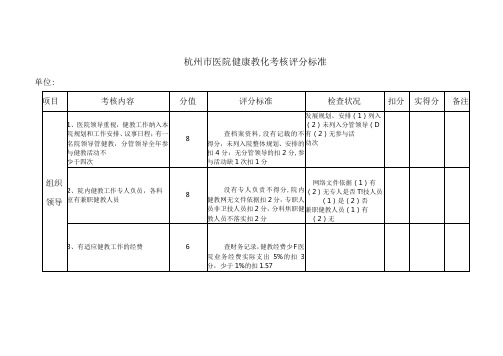 健康教育考核标准.docx