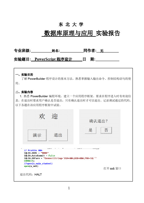 PowerScript程序设计(精编)