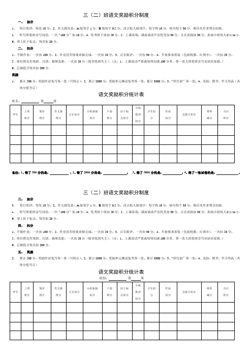 语文奖励积分制度 (2)