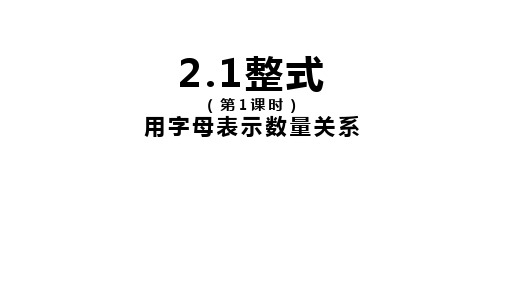 人教版七年级数学上册2.1整式(第1课时)用字母表示数量关系