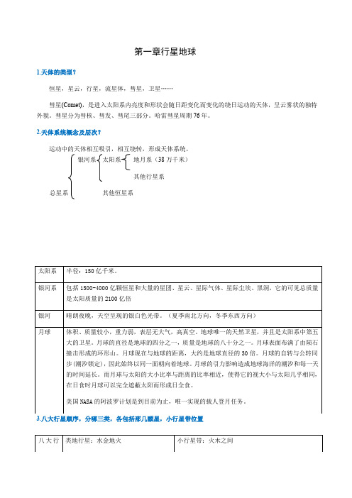 自然地理笔记高中地理