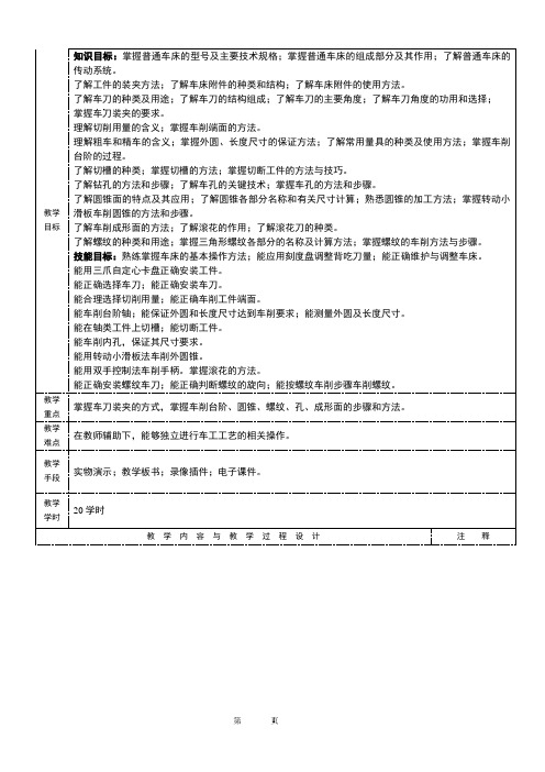 金工实训教学-车工