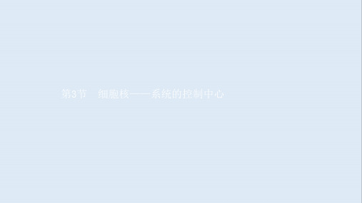 2019-2020版高中生物第3章第3节细胞核--系统的控制中心课件新人教版必修1