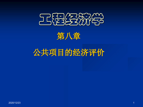 公共项目的经济评价讲义