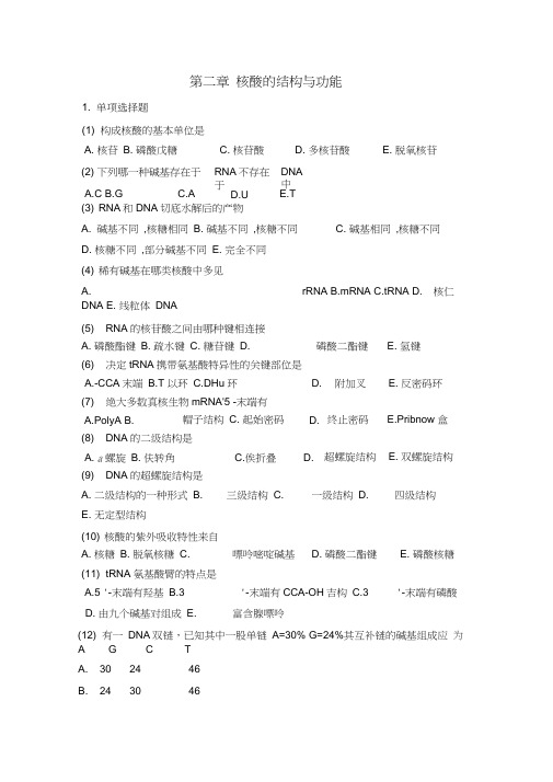 核酸的化学结构与功能