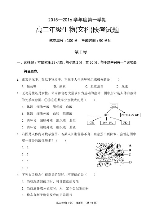 2015—2016学年度第一学期