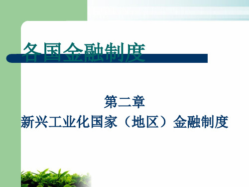 新兴工业化国家金融制度课件演示(36张)