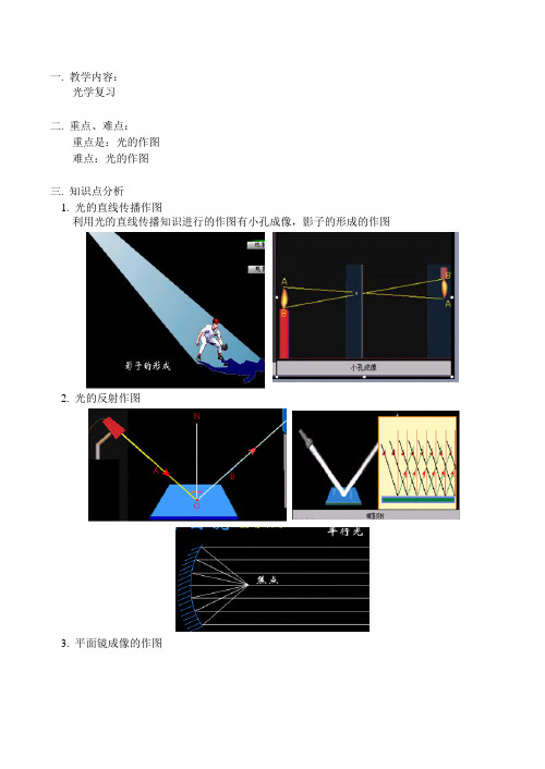 八年级物理上 光学复习教案人教版