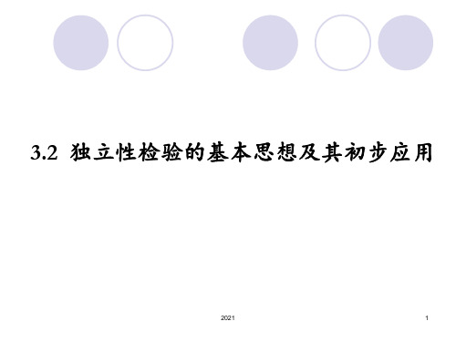 3.2独立性检验的基本思想及其初步应用(高中数学人教A版选修2-3)PPT课件