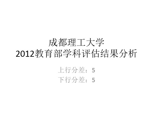 五分分差内-成都理工大学2012年教育部学科评估结果分析