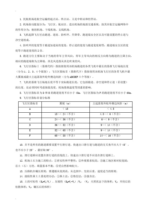 一级民航知识点