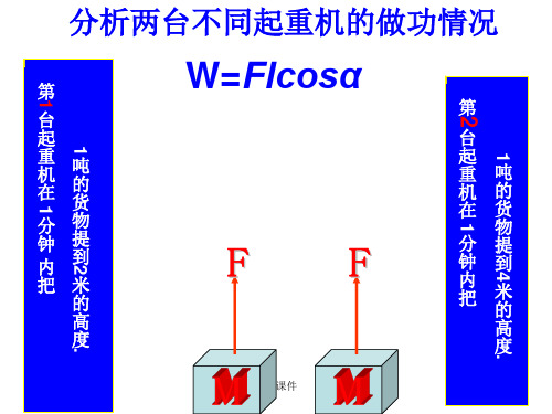 分析两台不同起重机做功情况