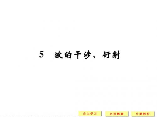 教科版高中物理选修3-4课件 1 波的干涉、衍射课件1