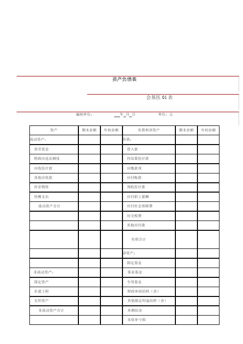 资产负债表最新与净资产变动表