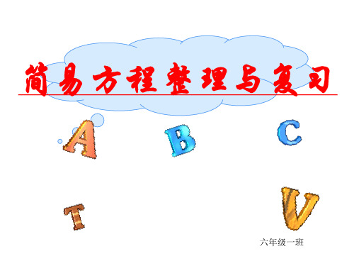 总复习 数与代数3.代数初步北师大版六年级下册数学ppt课件