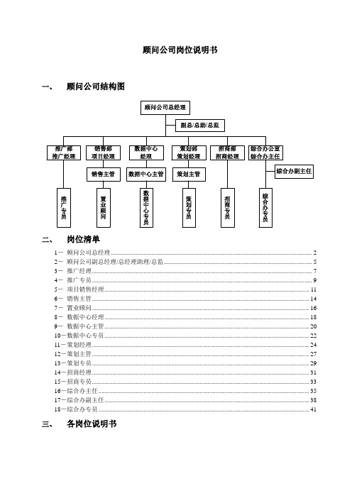 9、顾问公司岗位说明书(修改版)