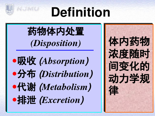 B2药物代谢动力学课件