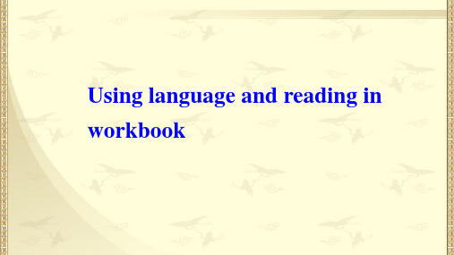 2016-2017年新人教版高中英语必修一必修一_Unit_2_English_around_the_world-Using_language[课件]