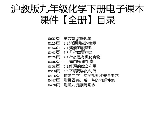 沪教版九年级化学下册电子课本课件【全册】