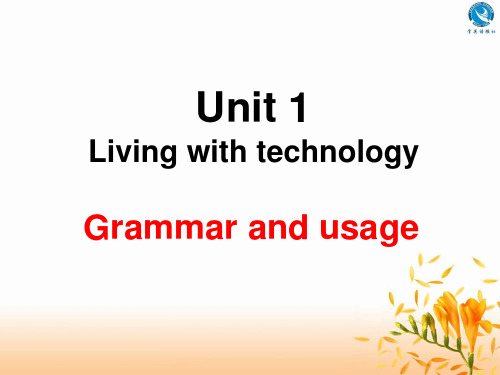 牛津版模块7unit4Grammar and usage