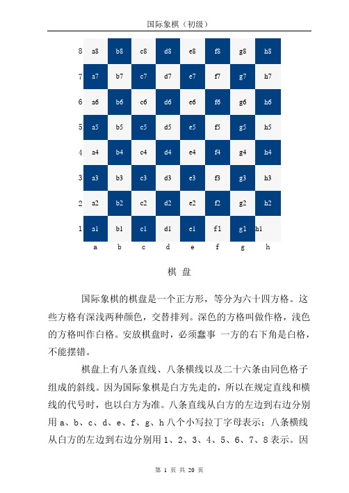 国际象棋(初级)