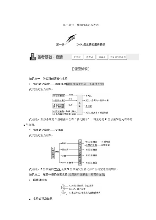 必修2  第二单元  基因的本质与表达