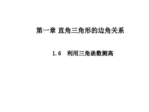 北师大版九年级下册数学课件：1.6 利用三角函数测高 (共7张PPT)