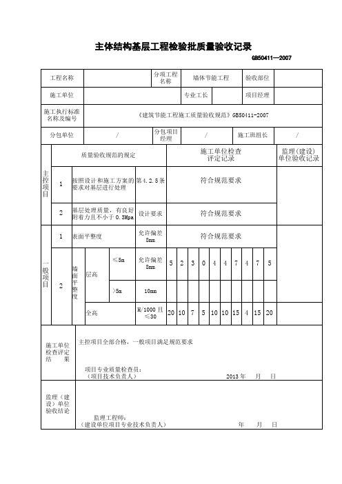 节能工程检验批、分项、分部(全)