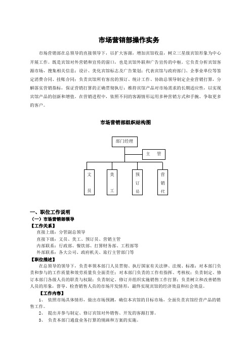 营销部操作实务