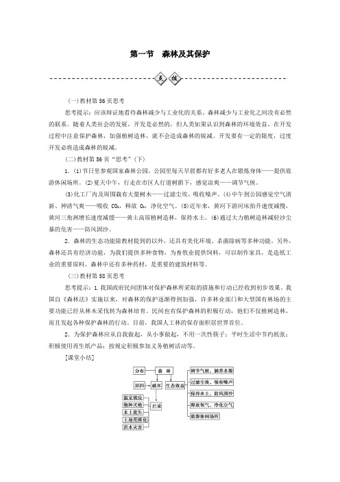 高中地理第四章生态环境保护第一节森林及其保护练习(含解析)新人教版选修6