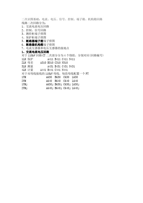 电气二次识图基础